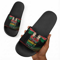 Kenya Black History Month Slide Sandals Live It Learn It Make It - Wonder Print Shop