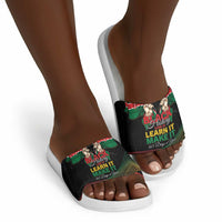 Kenya Black History Month Slide Sandals Live It Learn It Make It - Wonder Print Shop