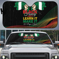 Nigeria Black History Month Auto Sun Shade Live It Learn It Make It - Wonder Print Shop