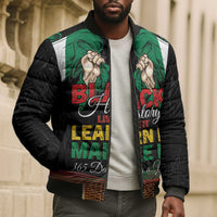 Personalized Nigeria Black History Month Bomber Puffer Jacket Live It Learn It Make It - Wonder Print Shop