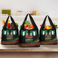 Nigeria Black History Month Grocery Bag Live It Learn It Make It - Wonder Print Shop