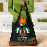Nigeria Black History Month Grocery Bag Live It Learn It Make It - Wonder Print Shop