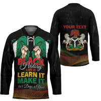 Personalized Nigeria Black History Month Hockey Jersey Live It Learn It Make It - Wonder Print Shop