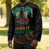 Personalized Nigeria Black History Month Hockey Jersey Live It Learn It Make It - Wonder Print Shop