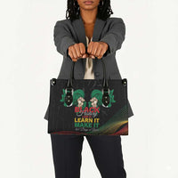 Nigeria Black History Month Leather Bag Live It Learn It Make It - Wonder Print Shop