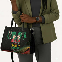 Nigeria Black History Month Leather Bag Live It Learn It Make It - Wonder Print Shop