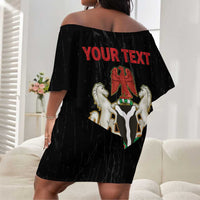 Personalized Nigeria Black History Month Off Shoulder Short Dress Live It Learn It Make It - Wonder Print Shop