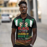 Personalized Nigeria Black History Month Polo Shirt Live It Learn It Make It - Wonder Print Shop