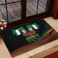 Nigeria Black History Month Rubber Doormat Live It Learn It Make It - Wonder Print Shop