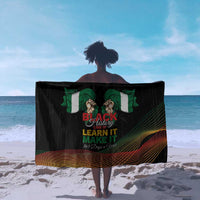 Nigeria Black History Month Sarong Live It Learn It Make It - Wonder Print Shop