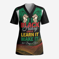 Personalized Nigeria Black History Month Scrub Top Live It Learn It Make It - Wonder Print Shop