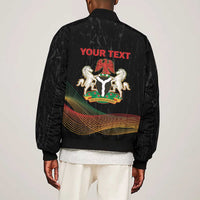 Personalized Nigeria Black History Month Sleeve Zip Bomber Jacket Live It Learn It Make It - Wonder Print Shop