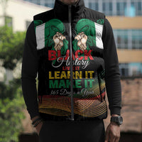 Personalized Nigeria Black History Month Sleeveless Puffer Jacket Live It Learn It Make It - Wonder Print Shop