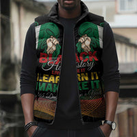 Personalized Nigeria Black History Month Sleeveless Puffer Jacket Live It Learn It Make It - Wonder Print Shop