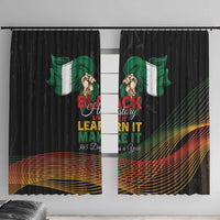 Nigeria Black History Month Window Curtain Live It Learn It Make It - Wonder Print Shop