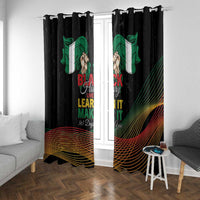 Nigeria Black History Month Window Curtain Live It Learn It Make It - Wonder Print Shop