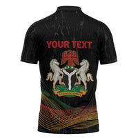 Personalized Nigeria Black History Month Zipper Polo Shirt Live It Learn It Make It - Wonder Print Shop