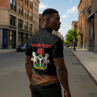 Personalized Nigeria Black History Month Zipper Polo Shirt Live It Learn It Make It - Wonder Print Shop