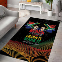 South Africa Black History Month Area Rug Live It Learn It Make It - Wonder Print Shop