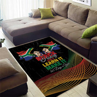 South Africa Black History Month Area Rug Live It Learn It Make It - Wonder Print Shop