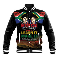 Personalized South Africa Black History Month Baseball Jacket Live It Learn It Make It - Wonder Print Shop