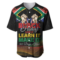 Personalized South Africa Black History Month Baseball Jersey Live It Learn It Make It - Wonder Print Shop