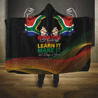 South Africa Black History Month Hooded Blanket Live It Learn It Make It - Wonder Print Shop