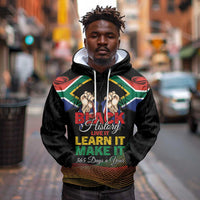 Personalized South Africa Black History Month Hoodie Live It Learn It Make It - Wonder Print Shop