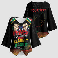 Personalized South Africa Black History Month Kimono Sleeve Blouse Live It Learn It Make It - Wonder Print Shop