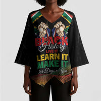 Personalized South Africa Black History Month Kimono Sleeve Blouse Live It Learn It Make It - Wonder Print Shop