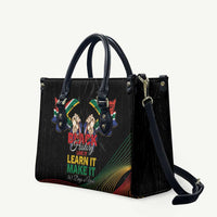 South Africa Black History Month Leather Bag Live It Learn It Make It - Wonder Print Shop