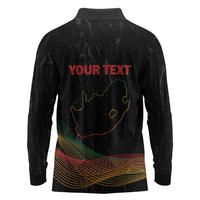 Personalized South Africa Black History Month Long Sleeve Polo Shirt Live It Learn It Make It - Wonder Print Shop