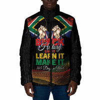 Personalized South Africa Black History Month Padded Jacket Live It Learn It Make It - Wonder Print Shop