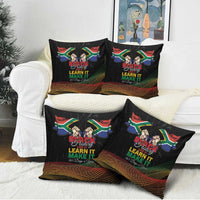 South Africa Black History Month Pillow Cover Live It Learn It Make It - Wonder Print Shop