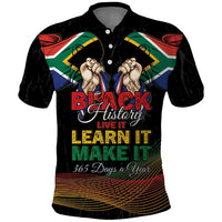 Personalized South Africa Black History Month Polo Shirt Live It Learn It Make It - Wonder Print Shop