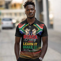 Personalized South Africa Black History Month Polo Shirt Live It Learn It Make It - Wonder Print Shop