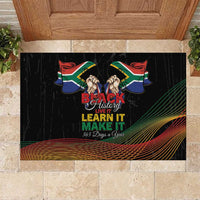 South Africa Black History Month Rubber Doormat Live It Learn It Make It - Wonder Print Shop