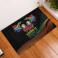 South Africa Black History Month Rubber Doormat Live It Learn It Make It - Wonder Print Shop