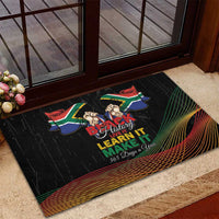 South Africa Black History Month Rubber Doormat Live It Learn It Make It - Wonder Print Shop