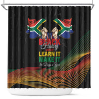 South Africa Black History Month Shower Curtain Live It Learn It Make It - Wonder Print Shop