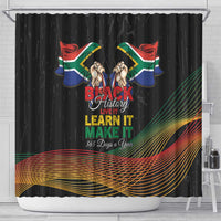 South Africa Black History Month Shower Curtain Live It Learn It Make It - Wonder Print Shop