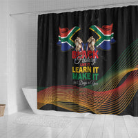 South Africa Black History Month Shower Curtain Live It Learn It Make It - Wonder Print Shop