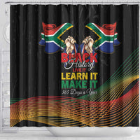 South Africa Black History Month Shower Curtain Live It Learn It Make It - Wonder Print Shop