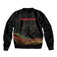 Personalized South Africa Black History Month Sleeve Zip Bomber Jacket Live It Learn It Make It - Wonder Print Shop