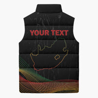 Personalized South Africa Black History Month Sleeveless Puffer Jacket Live It Learn It Make It - Wonder Print Shop