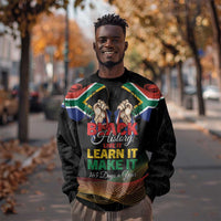 Personalized South Africa Black History Month Sweatshirt Live It Learn It Make It - Wonder Print Shop