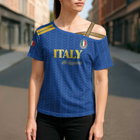 Custom Italy Football 2026 Cross Shoulder Shirt Road To Champions - Wonder Print Shop