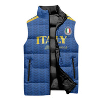 Custom Italy Football 2026 Sleeveless Puffer Jacket Road To Champions - Wonder Print Shop