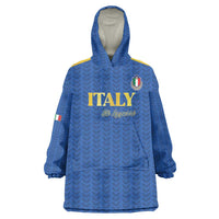 Custom Italy Football 2026 Wearable Blanket Hoodie Road To Champions - Wonder Print Shop