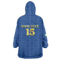 Custom Italy Football 2026 Wearable Blanket Hoodie Road To Champions - Wonder Print Shop